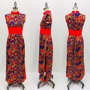 Vintage Psychedelic Maxi Dress